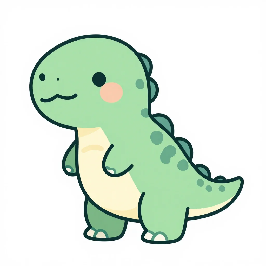 恐竜（ティラノサウルス）の塗り絵の見本