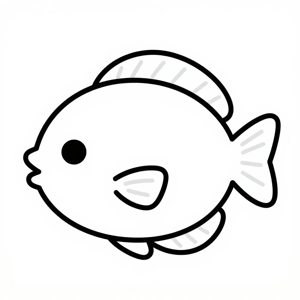 魚（熱帯魚）の塗り絵