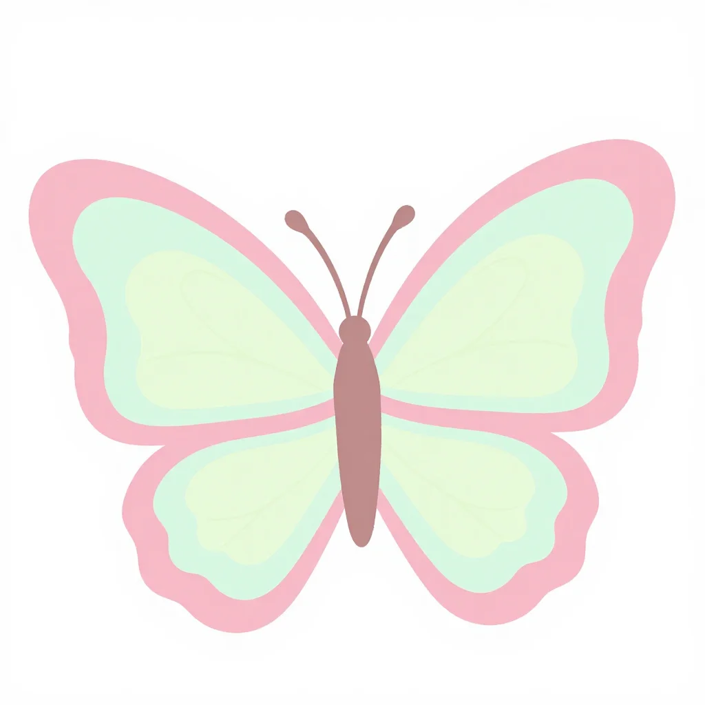 ちょうちょの塗り絵(高齢者向け・簡単)の見本