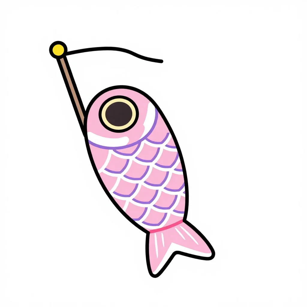 数字ぬりえ・こいのぼり(脳トレ)の見本